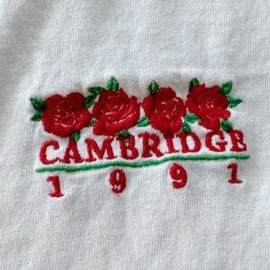 Brandy Melville Cambridge Embroidered Tee